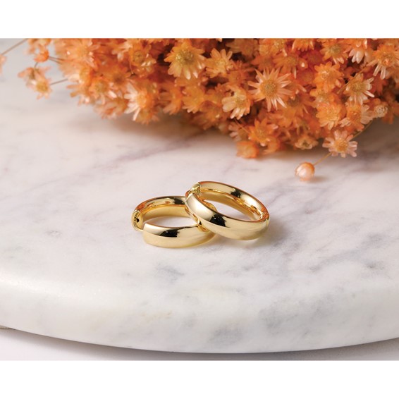 Leslie's 14K Polished Hinged Hoop Earrings