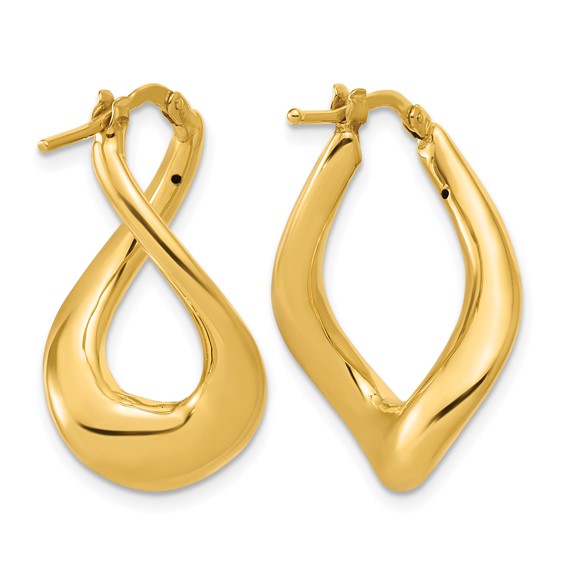Leslie's Gold Polished Twist Hoop Earrings