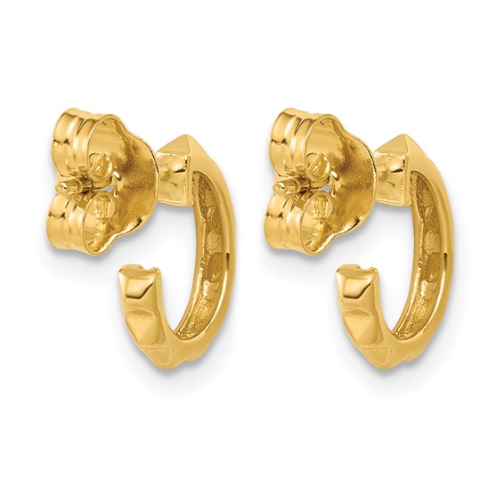 Leslie's 14K Polished Geometric C-Hoop Post Earrings