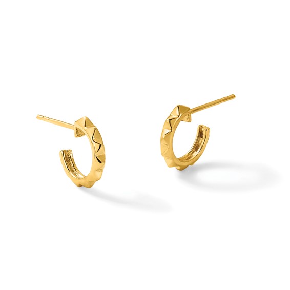 Leslie's 14K Polished Geometric C-Hoop Post Earrings
