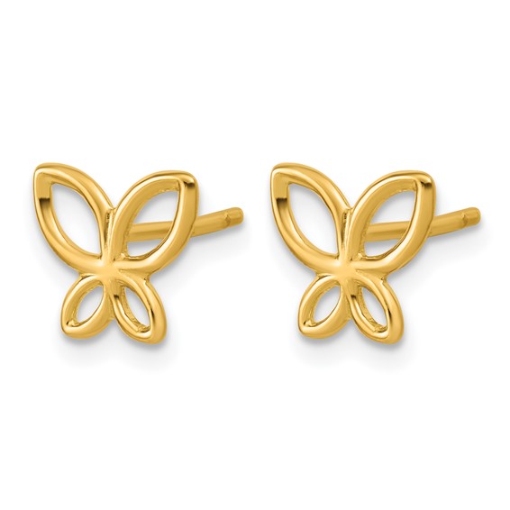 Leslie's 14K Polished Butterfly Post Earrings
