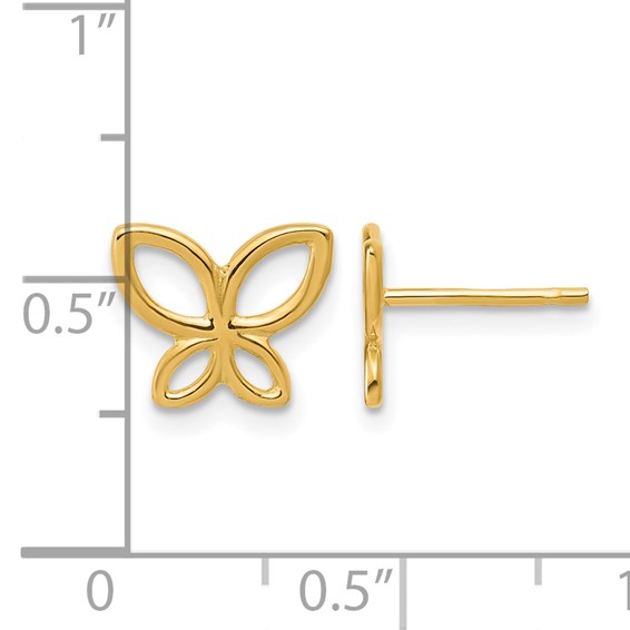 Leslie's 14K Polished Butterfly Post Earrings