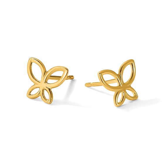 Leslie's 14K Polished Butterfly Post Earrings