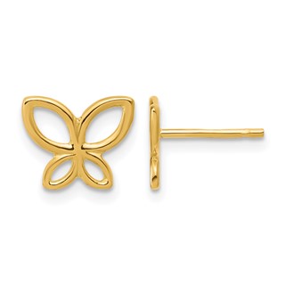 Leslie's 14K Polished Butterfly Post Earrings
