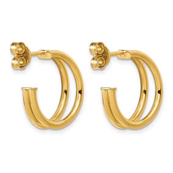 Leslie's Gold Polished J-Hoop Earrings