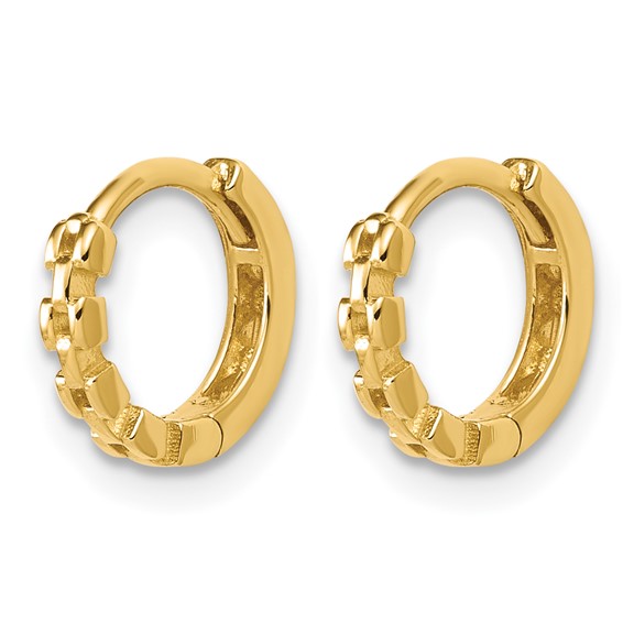 Leslie's Gold Polished Hinged Hoop Earrings
