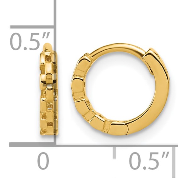 Leslie's Gold Polished Hinged Hoop Earrings