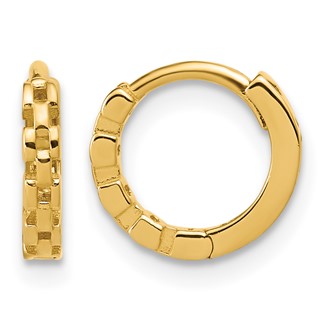 Leslie's Gold Polished Hinged Hoop Earrings