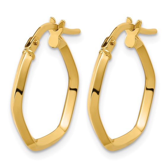 Leslie's Gold Polished Geometric Hoop Earrings