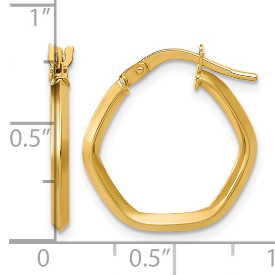 Leslie's Gold Polished Geometric Hoop Earrings