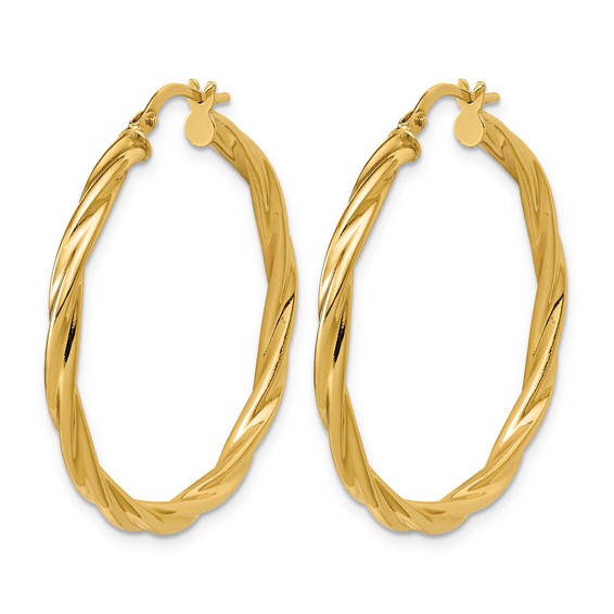 Leslie's Gold Polished Twisted Hoop Earrings