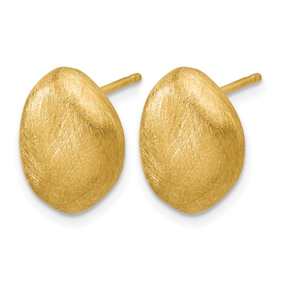 Leslie's 14K With Scratch Finish Post Earrings