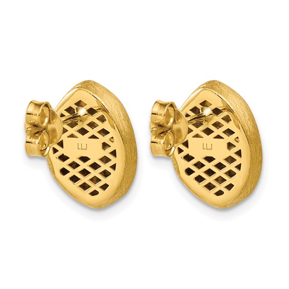 Leslie's 14K With Scratch Finish Post Earrings