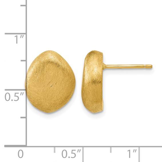 Leslie's 14K With Scratch Finish Post Earrings