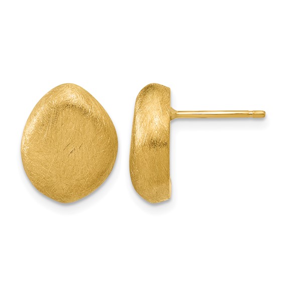 Leslie's 14K With Scratch Finish Post Earrings