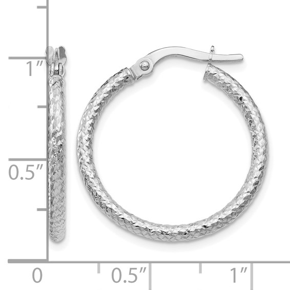 Leslie's Gold Polished and Textured Hoop Earrings