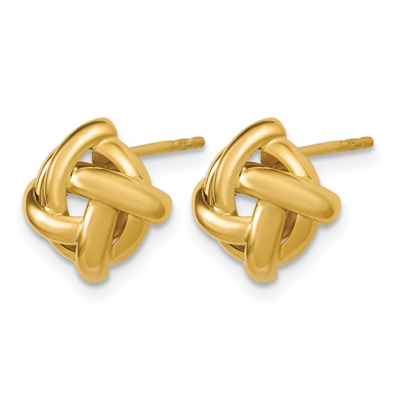 Leslie's 14K Polished Square Knot Post Earrings