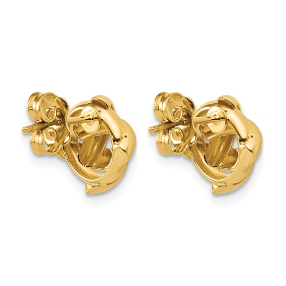 Leslie's 14K Polished Square Knot Post Earrings