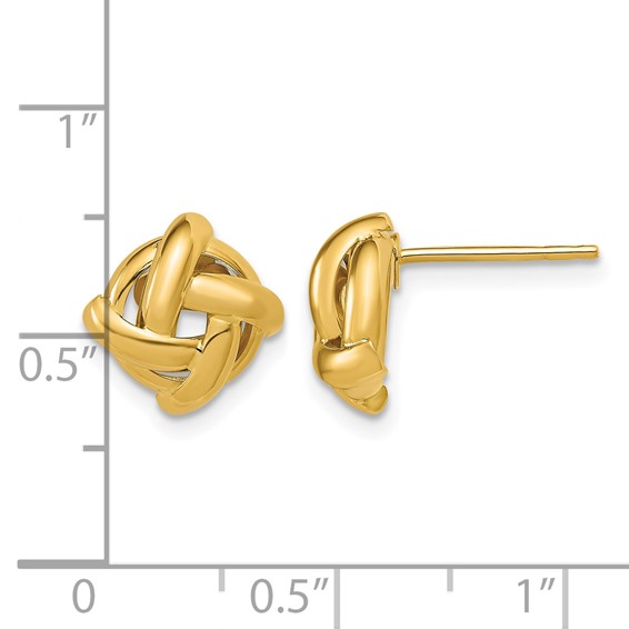 Leslie's 14K Polished Square Knot Post Earrings