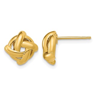 Leslie's 14K Polished Square Knot Post Earrings