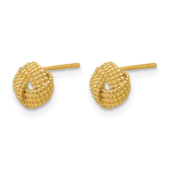 Leslie's 14K Polished Textured Love Knot Post Earrings