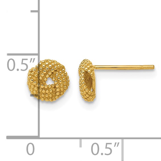 Leslie's 14K Polished Textured Love Knot Post Earrings