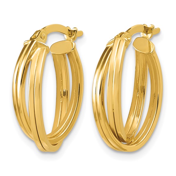 Leslie's Gold Polished Intertwined Hoop Earrings