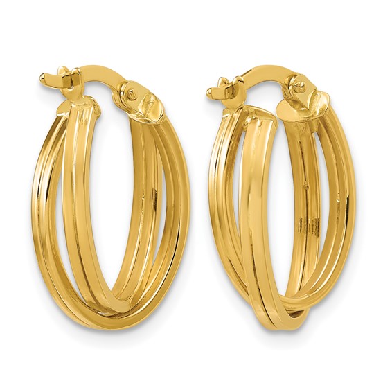 Leslie's Gold Polished Intertwined Hoop Earrings