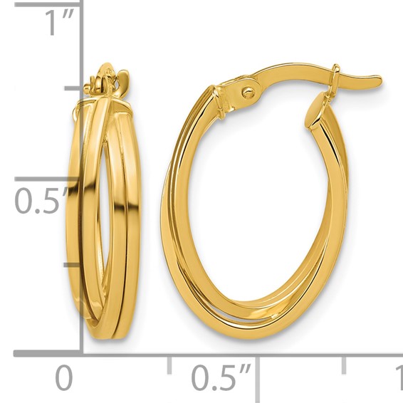 Leslie's Gold Polished Intertwined Hoop Earrings