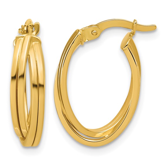 Leslie's Gold Polished Intertwined Hoop Earrings