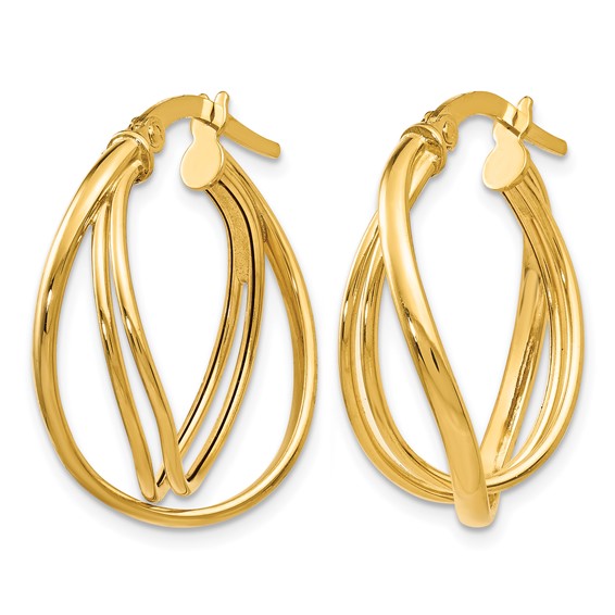 Leslie's 14K Polished Twist Hoop Earrings
