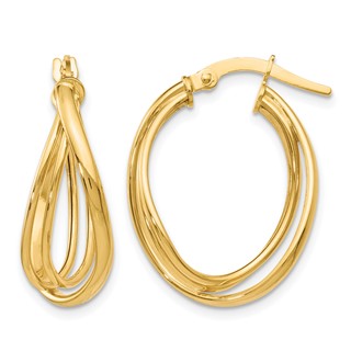 Leslie's 14K Polished Twist Hoop Earrings
