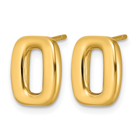 Leslie's 14K Polished Oval Post Earrings