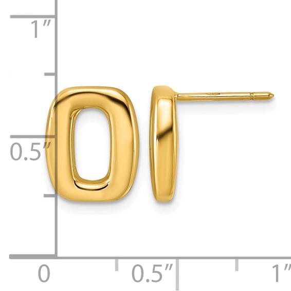 Leslie's 14K Polished Oval Post Earrings