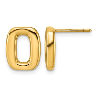 Leslie's 14K Polished Oval Post Earrings