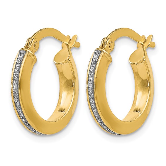 Leslie's Gold Polished Glimmer Hoop Earrings