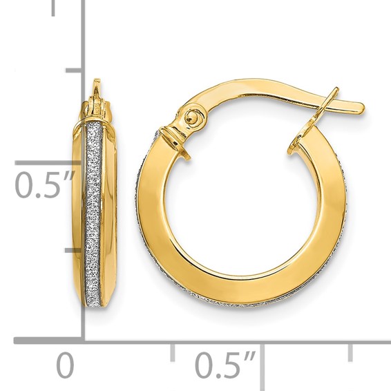 Leslie's Gold Polished Glimmer Hoop Earrings