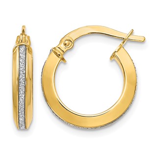 Leslie's Gold Polished Glimmer Hoop Earrings