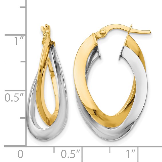 Leslie's Gold Polished Twist Hoop Earrings