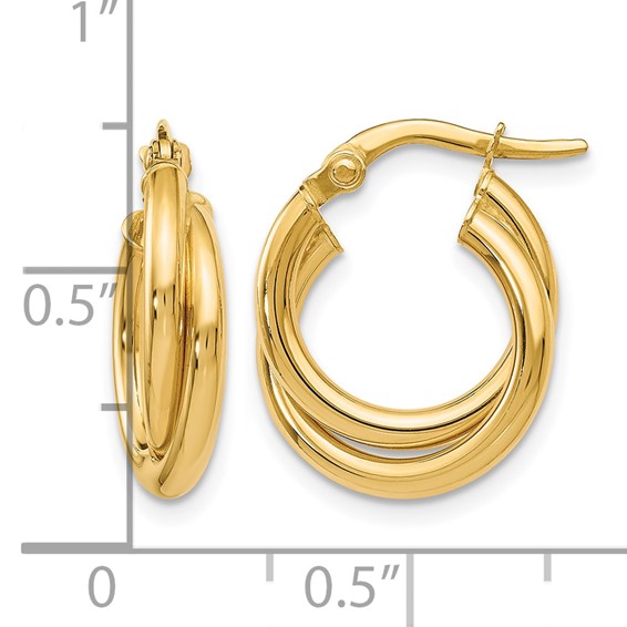 Leslie's Gold Twist Hoop Earrings