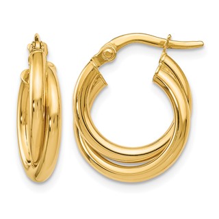 Leslie's Gold Twist Hoop Earrings