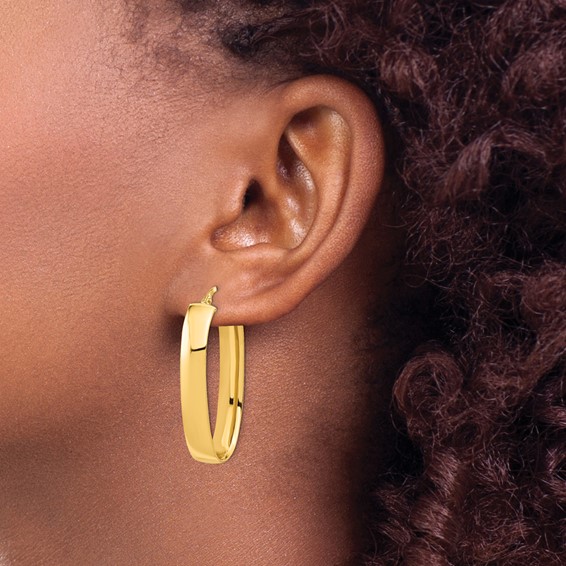Leslie's Gold Oval Hoop Earrings