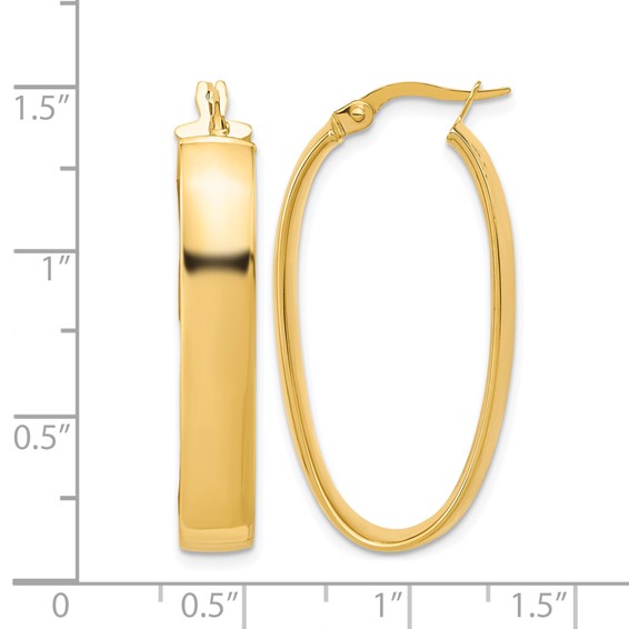 Leslie's Gold Oval Hoop Earrings
