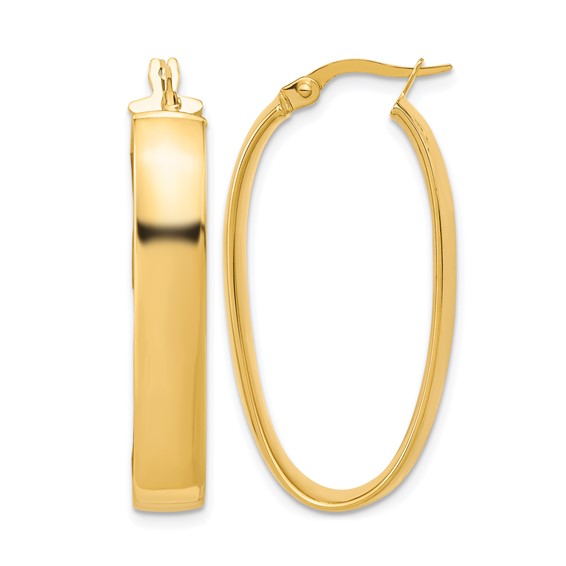 Leslie's Gold Oval Hoop Earrings