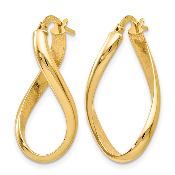 Leslie's Gold Polished Twist Hoop Earrings