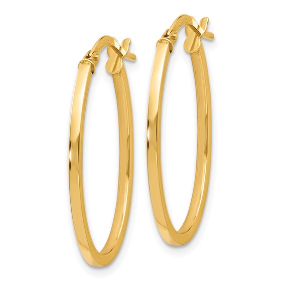 Leslie's Gold Polished Oval Hoop Earrings