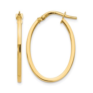 Leslie's Gold Polished Oval Hoop Earrings