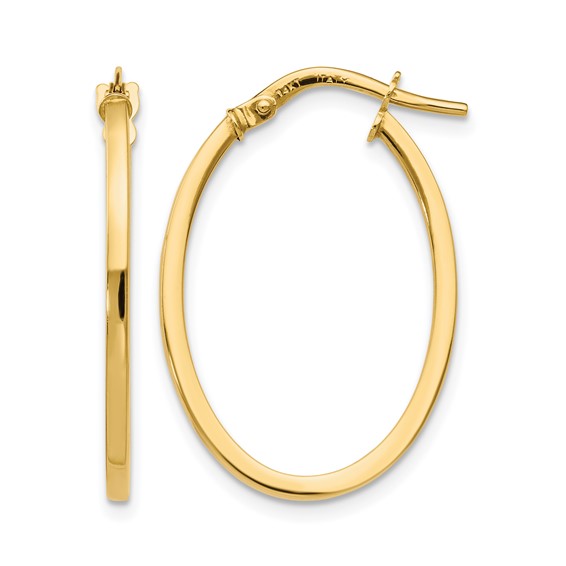 Leslie's Gold Polished Oval Hoop Earrings