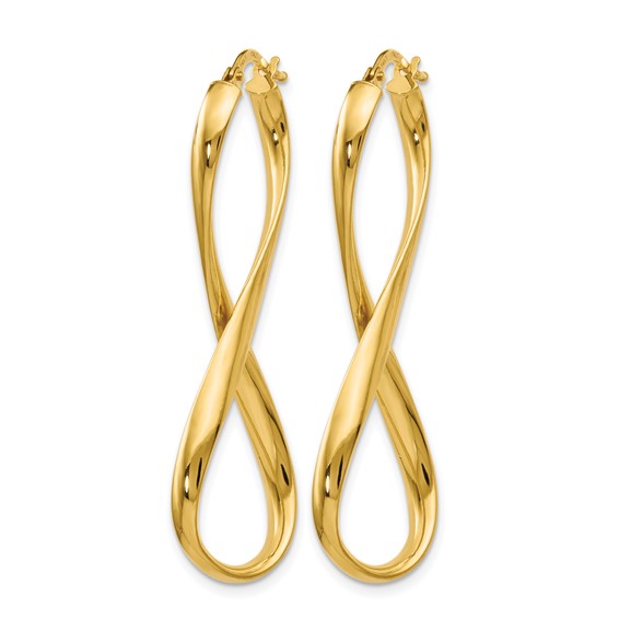 Leslie's Gold Polished Twist Hoop Earrings