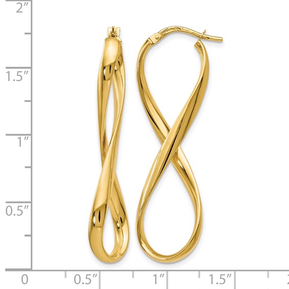 Leslie's Gold Polished Twist Hoop Earrings